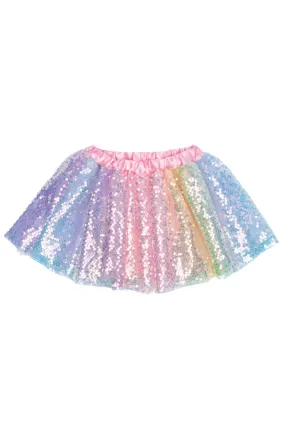 Ombre Pastel Rainbow Sequins Skirt Size 4-6