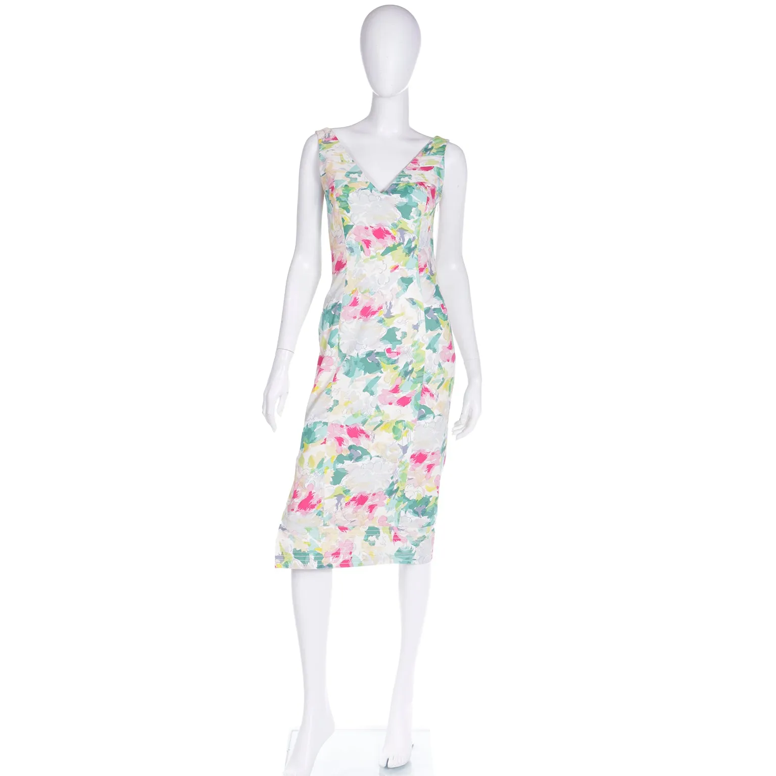 S/S 2005 John Galliano Pastel Floral Sleeveless Dress